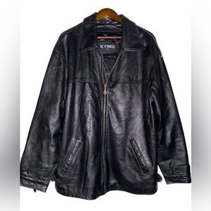 VTG KYMO NY Easy Rider Men XL Genuine Leather Jacket Motocycle Biker Grunge